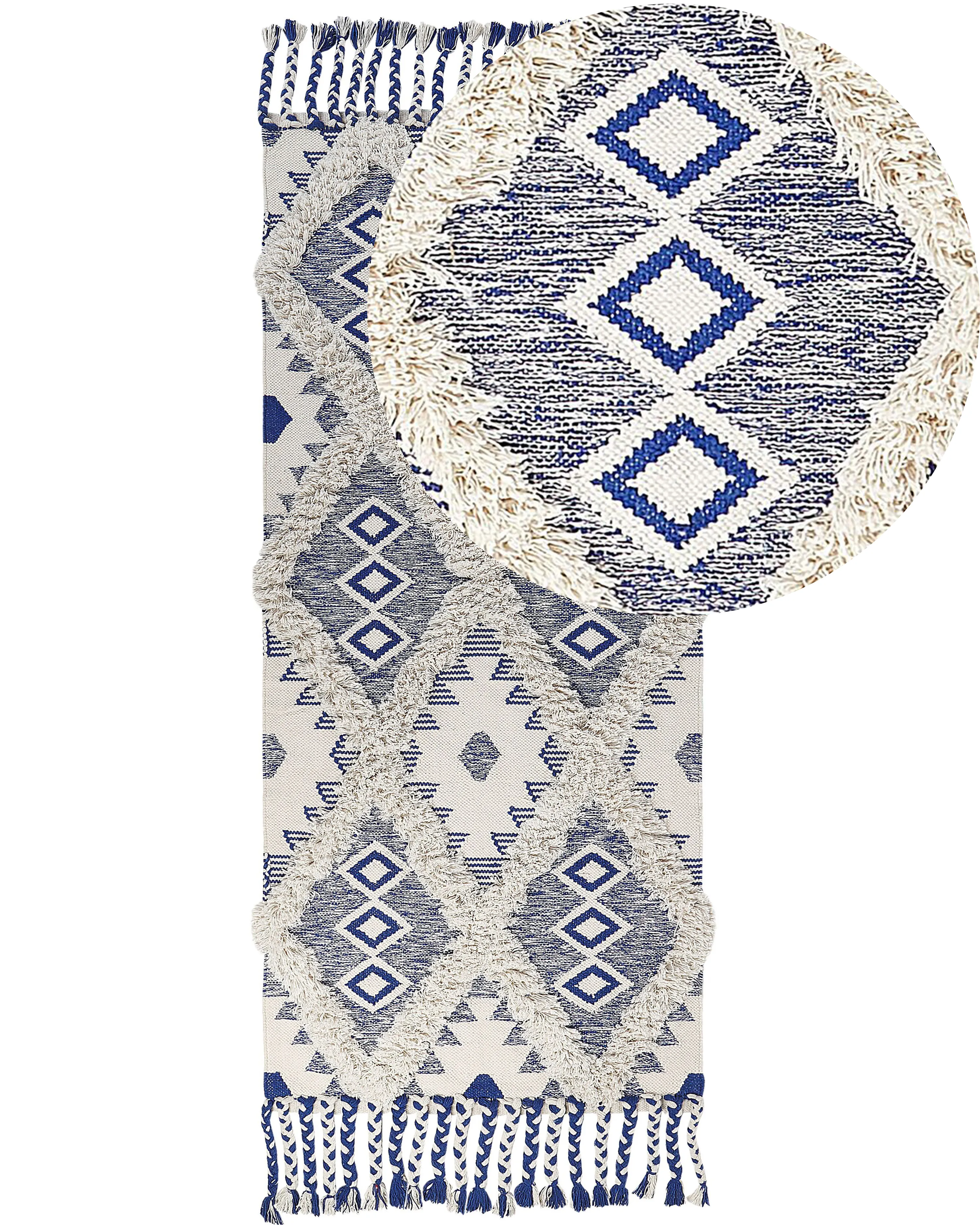 Rug MANAVGAT Light Beige 140 x 200 cm Cotton