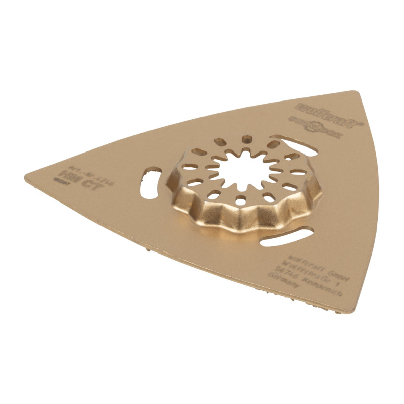 Plateau abrasif Stralock CT triangulaire 80 mm WOLFCRAFT