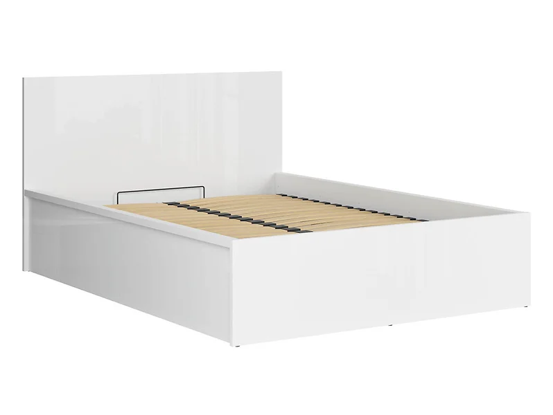 Zestaw łóżko Tetrix 120x200 z szafką nocną biały połysk