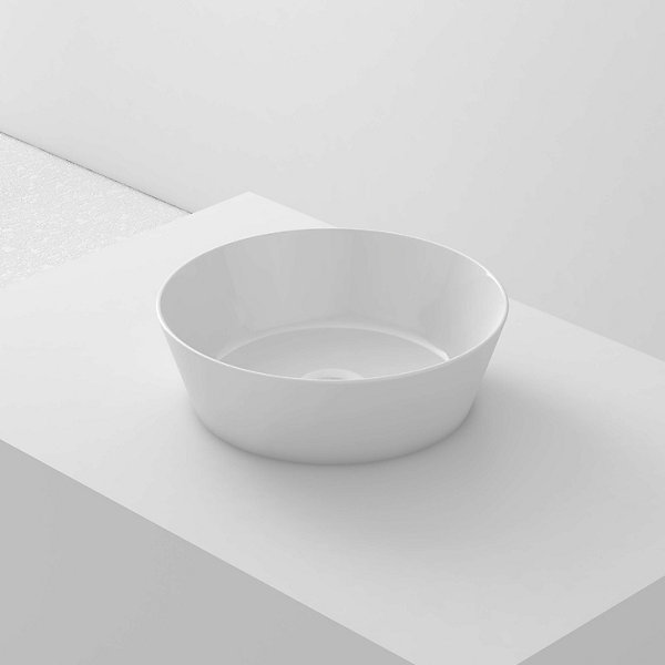 Lavabo à poser CONO céramique 35,5x12x35,5 cm blanc