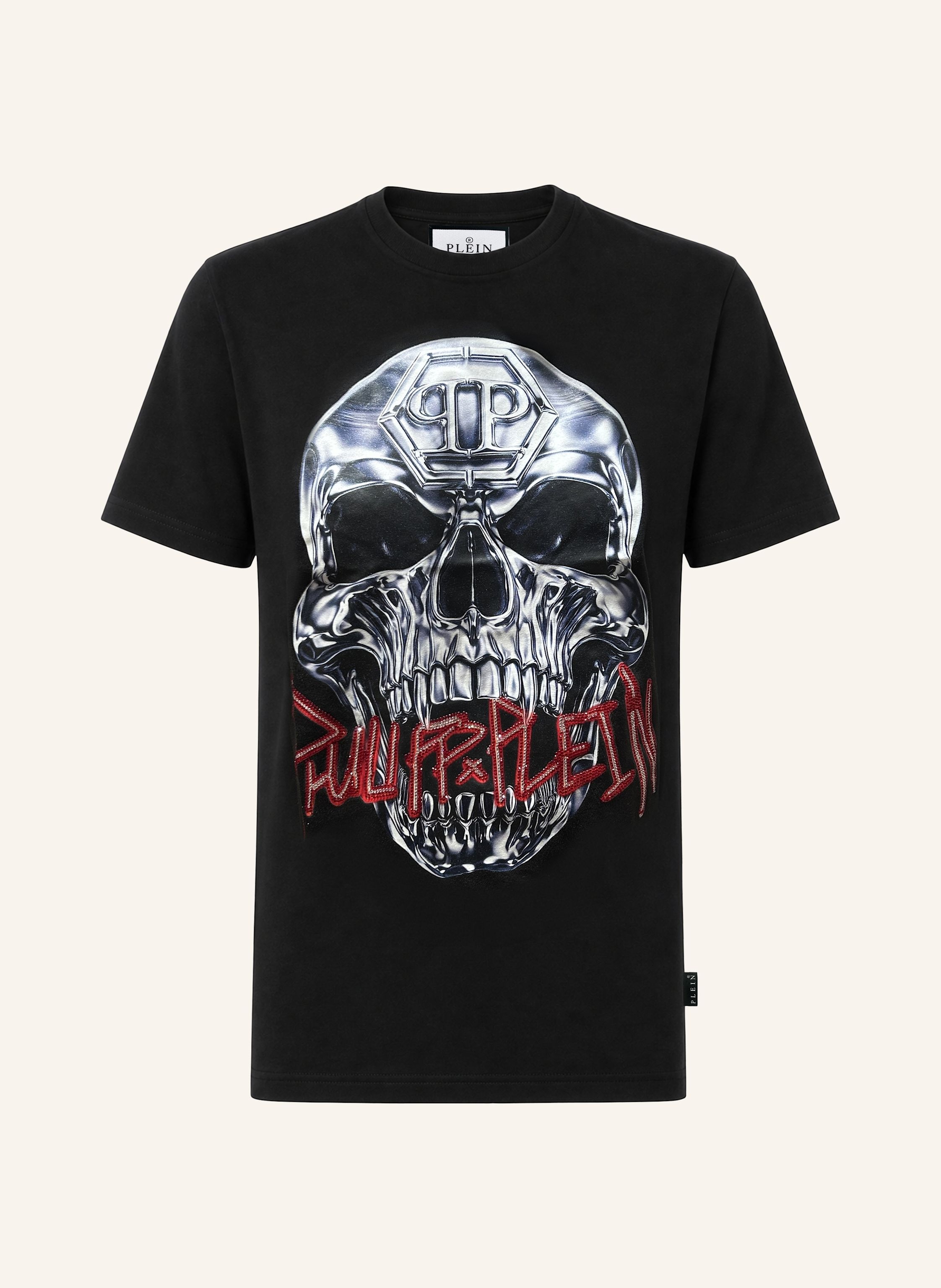 PHILIPP PLEIN Kurzarm-Rundhals-T-Shirt SKULL