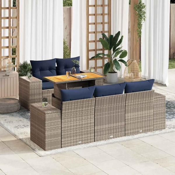 Zestaw Mebli Ogrodowych Stół Rattan Poduszki Do Ogrodu Na Taras Do Ogrodu