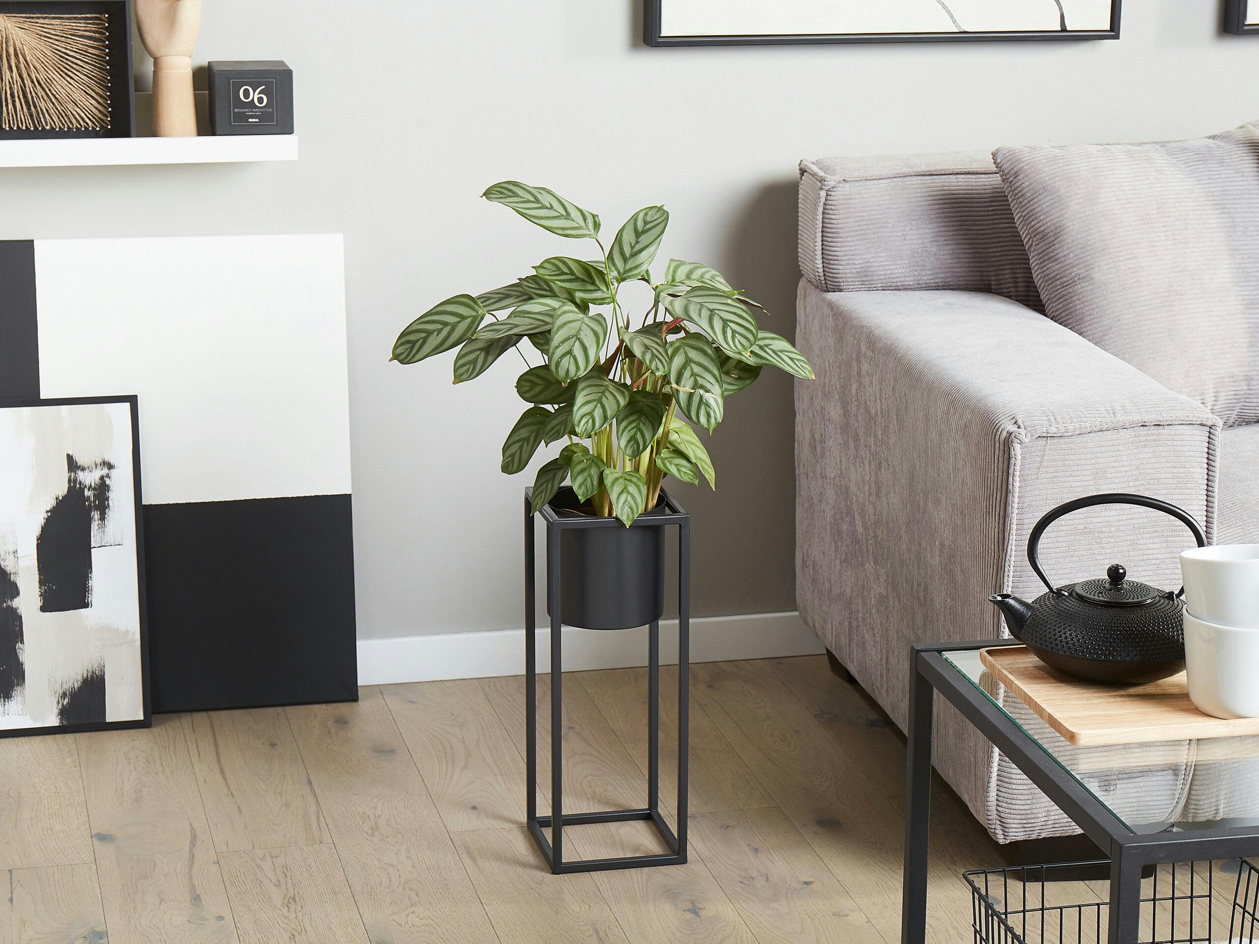 IDRA - Cache-pot en acier noir 15 x 15 x 14 cm