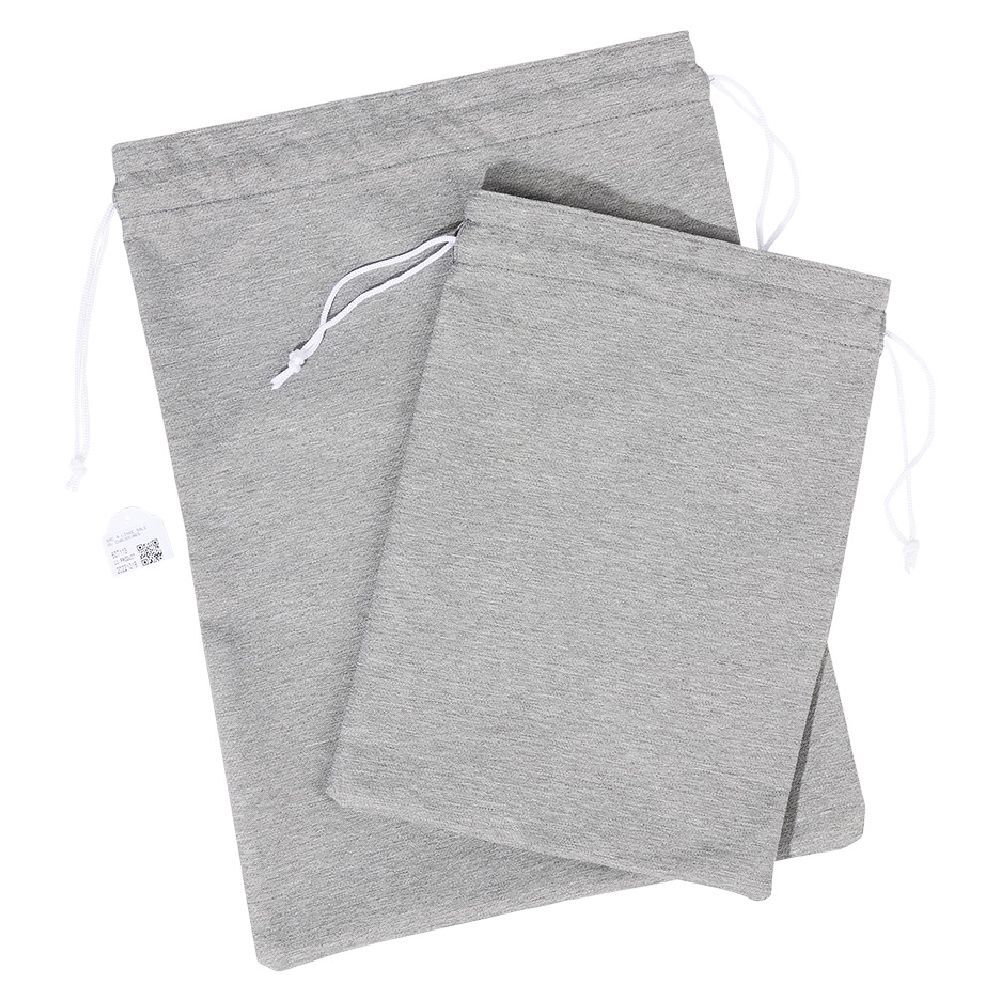 Sac à linge sale ou chaussures x2 polyester gris