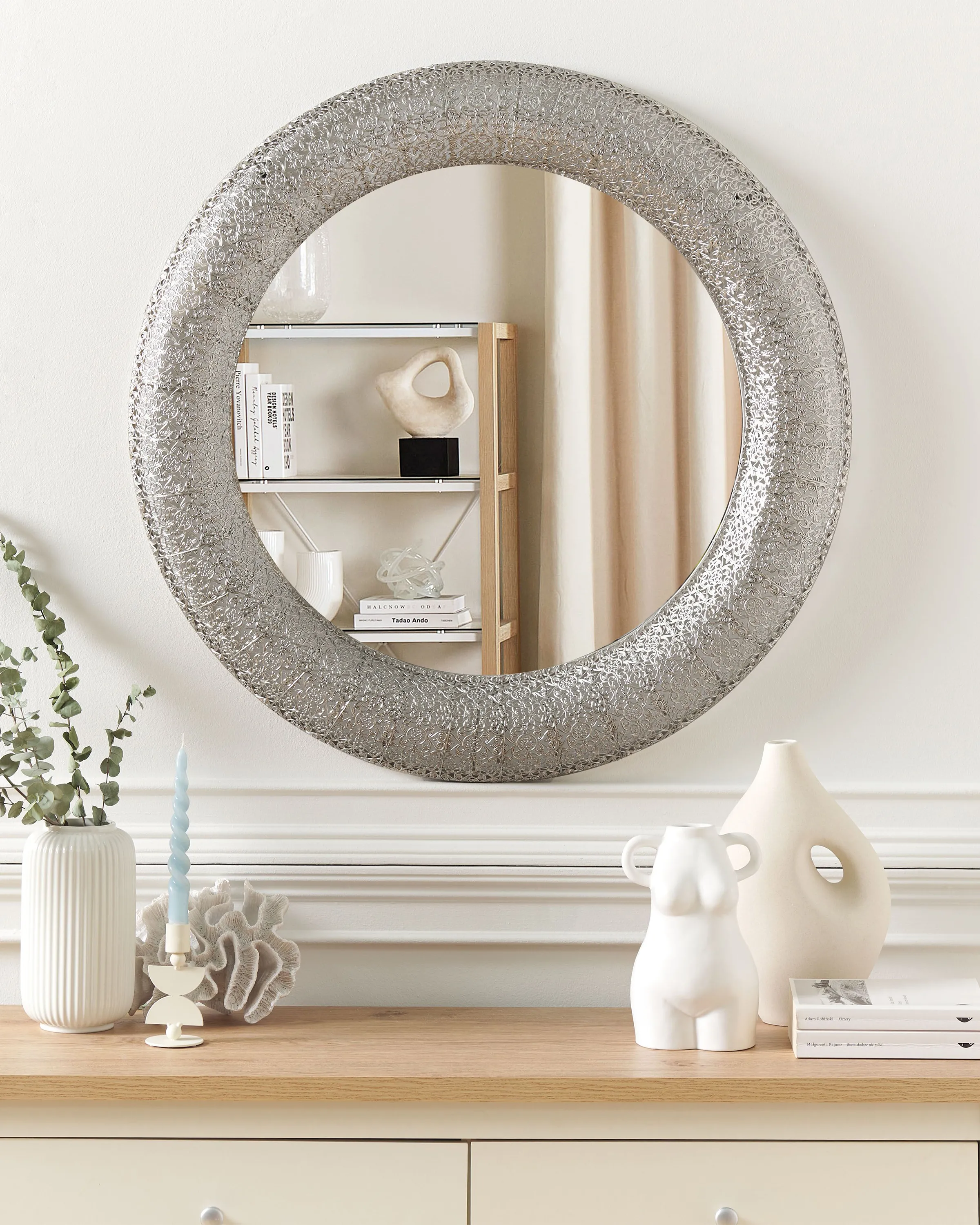 Wall Mirror CHANNAY 80 cm 80 cm Metal Silver