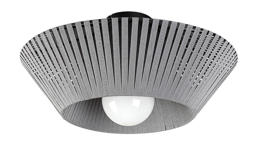 Lampa sufitowa czarno-popielaty REVAN 1xE27x6W wym: 19x40x40 cm Rabalux