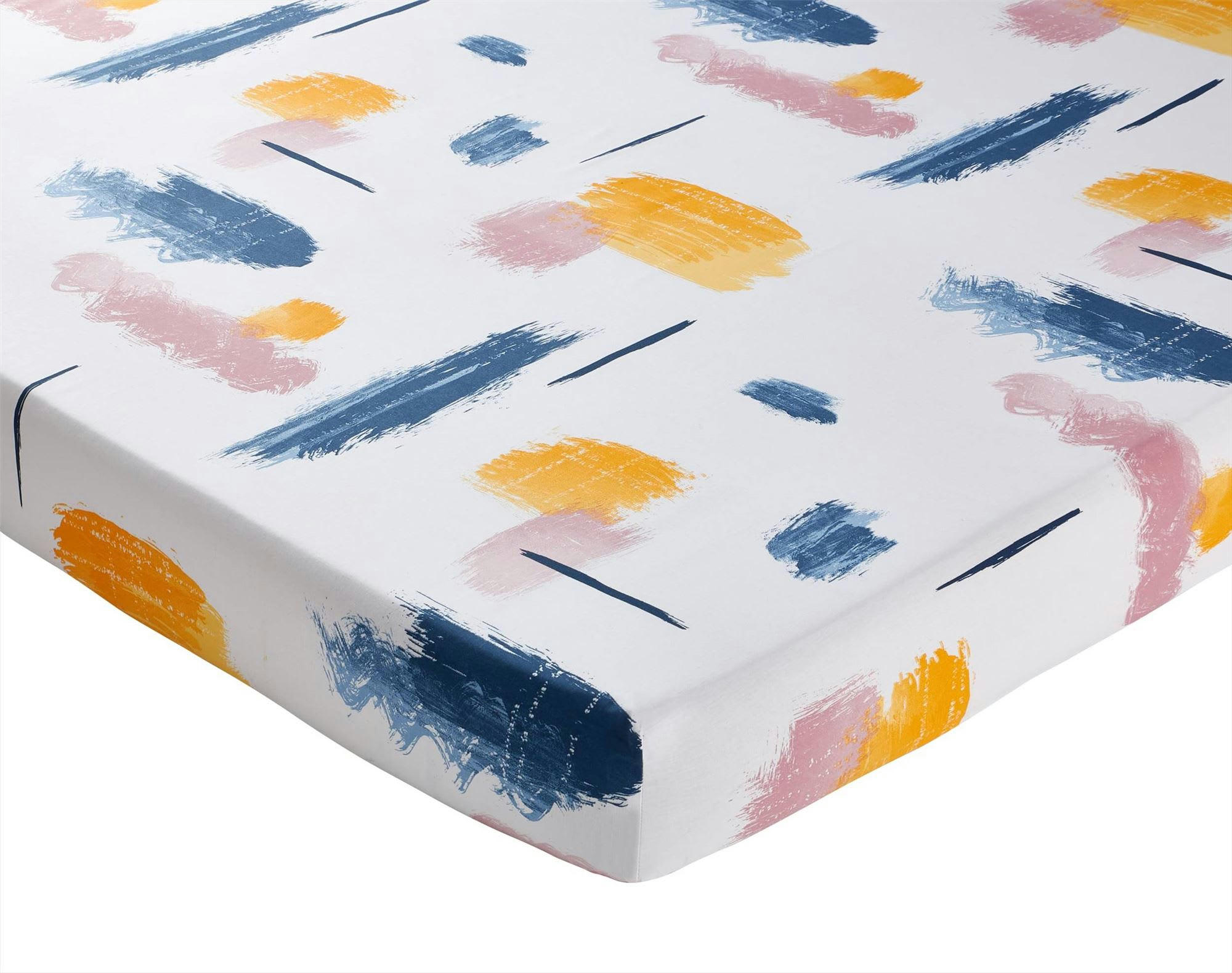 ETUDIANT - Drap-housse 140x190x28 multicolore en coton