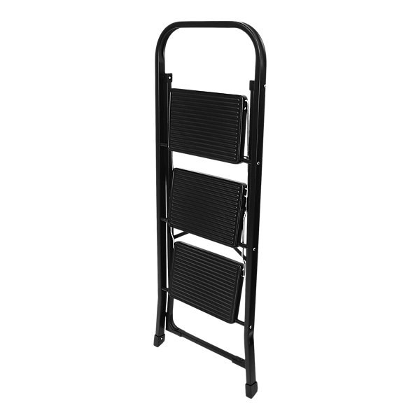 Marchepied acier pliable 3 marches noir
