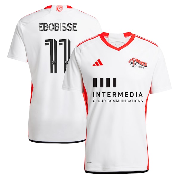 Jeremy Ebobisse San Jose Earthquakes adidas 2024 The 50 Kit Replica Player Jersey - White