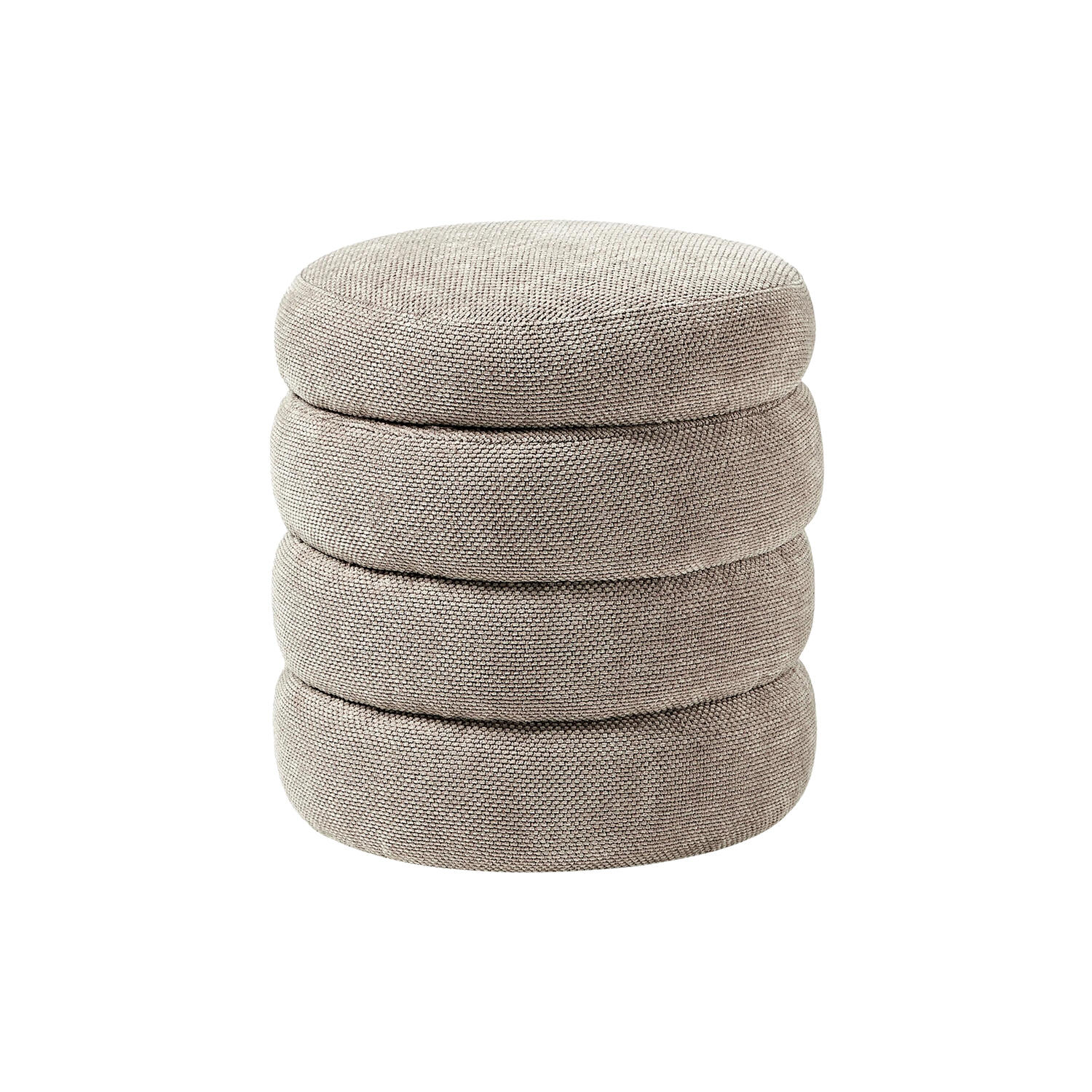 Alto Pouf with Storage Space, woven taupe