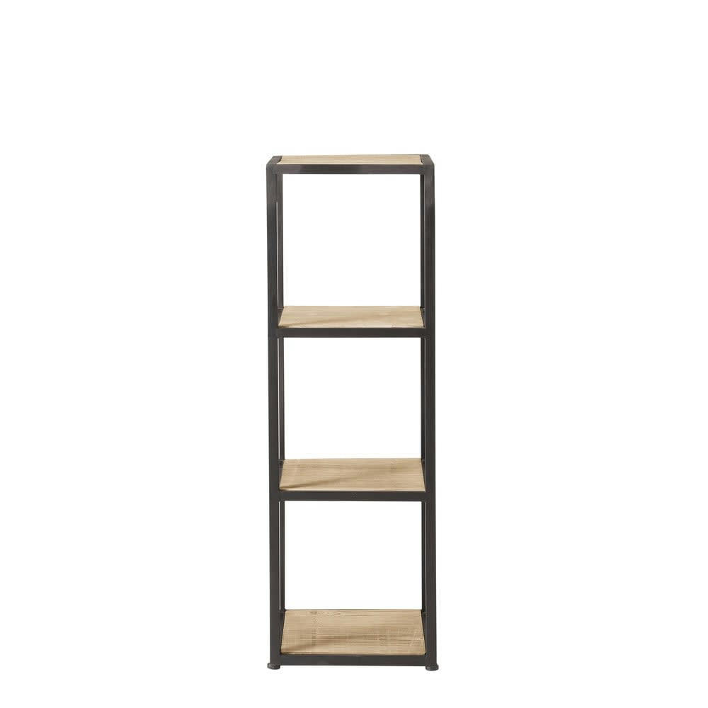 Long Island - Colonne industrielle en bois de sapin massif et métal