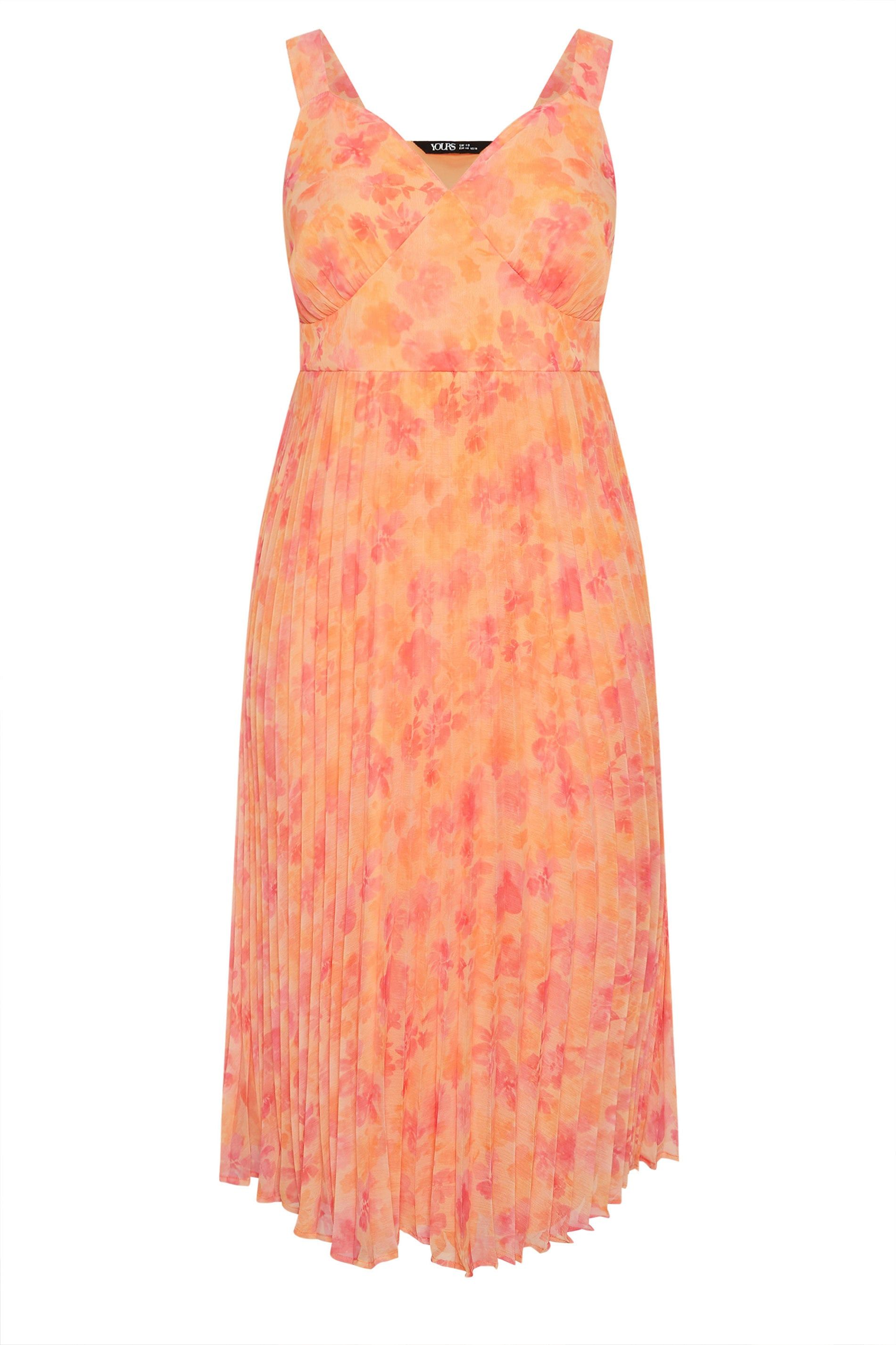 Yours Floral Pleated Maxi Dress