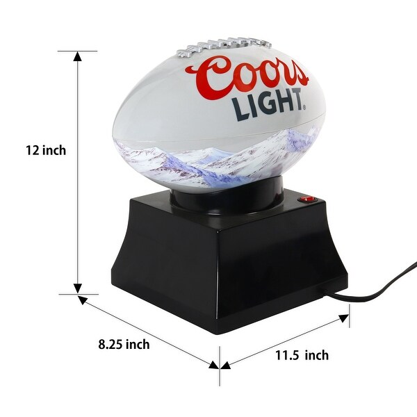 Coors Light Hot Air Popcorn Maker Air-Popper with Football Serving Bowl, Butter Melter/Measuring Cup