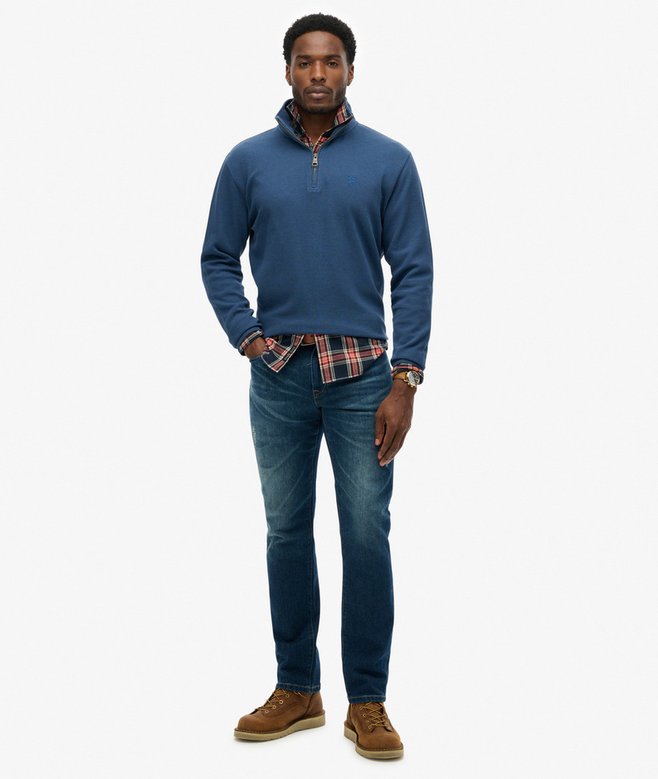 Ribbed Half Zip Jumper