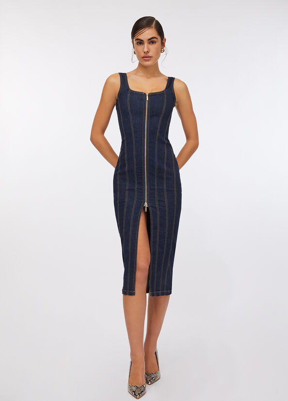 Abito midi in denim
