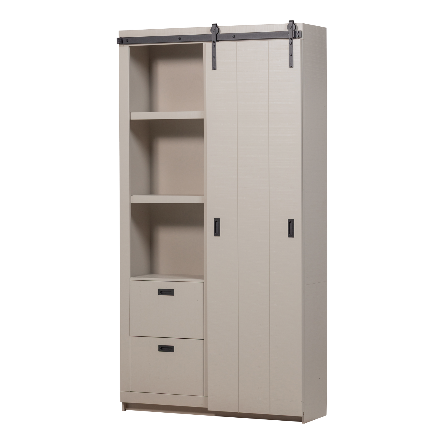 vtwonen Barn Schuifdeurkast - Grenen - Dust - 230x122x37