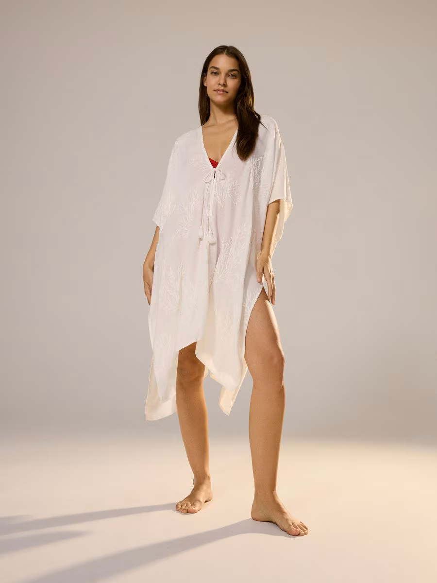 Beach Cover Up With Embroidery Detailing