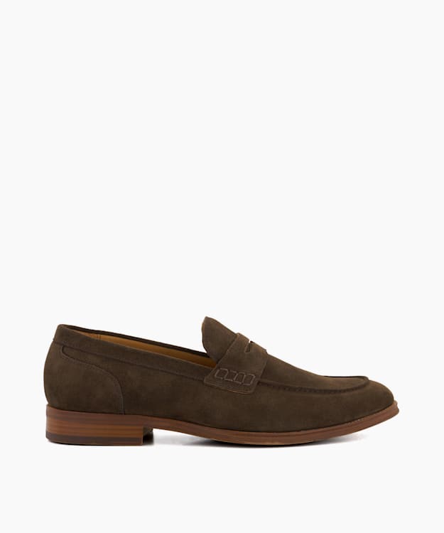 Sulli Brown - Wide Fit Penny Loafers