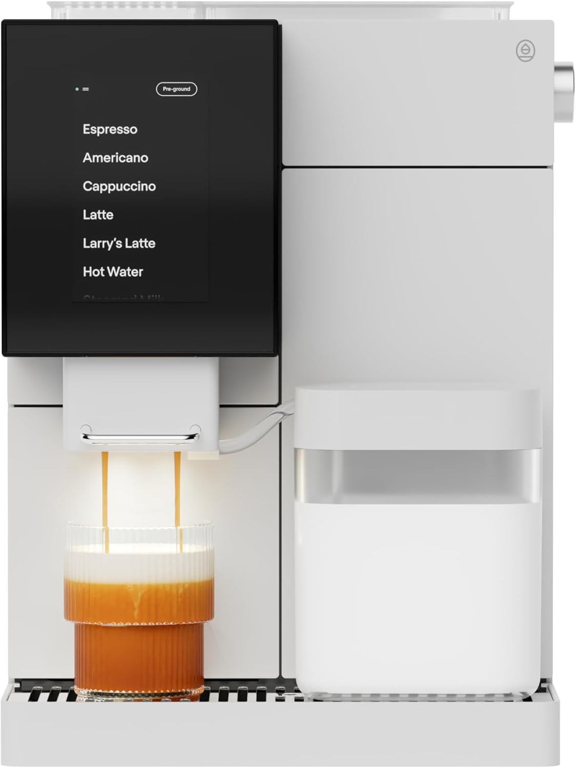 Terra Kaffe Super Automatic Espresso Machine - App-Enabled Coffee Machine - Auto Wake & Sleep - All Milk Types - Roaster-Approved Espresso Settings - Cappuccino Machines for Home - White TK-02