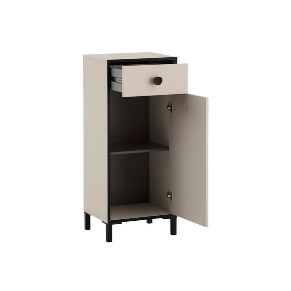 Highboard »Edda«, BxH: 40,3 x 96,4 cm, cremebeige