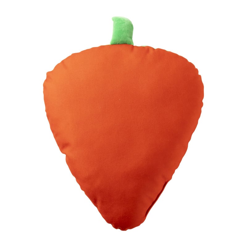 Kussen aardbei - rood/groen - 37x28 cm