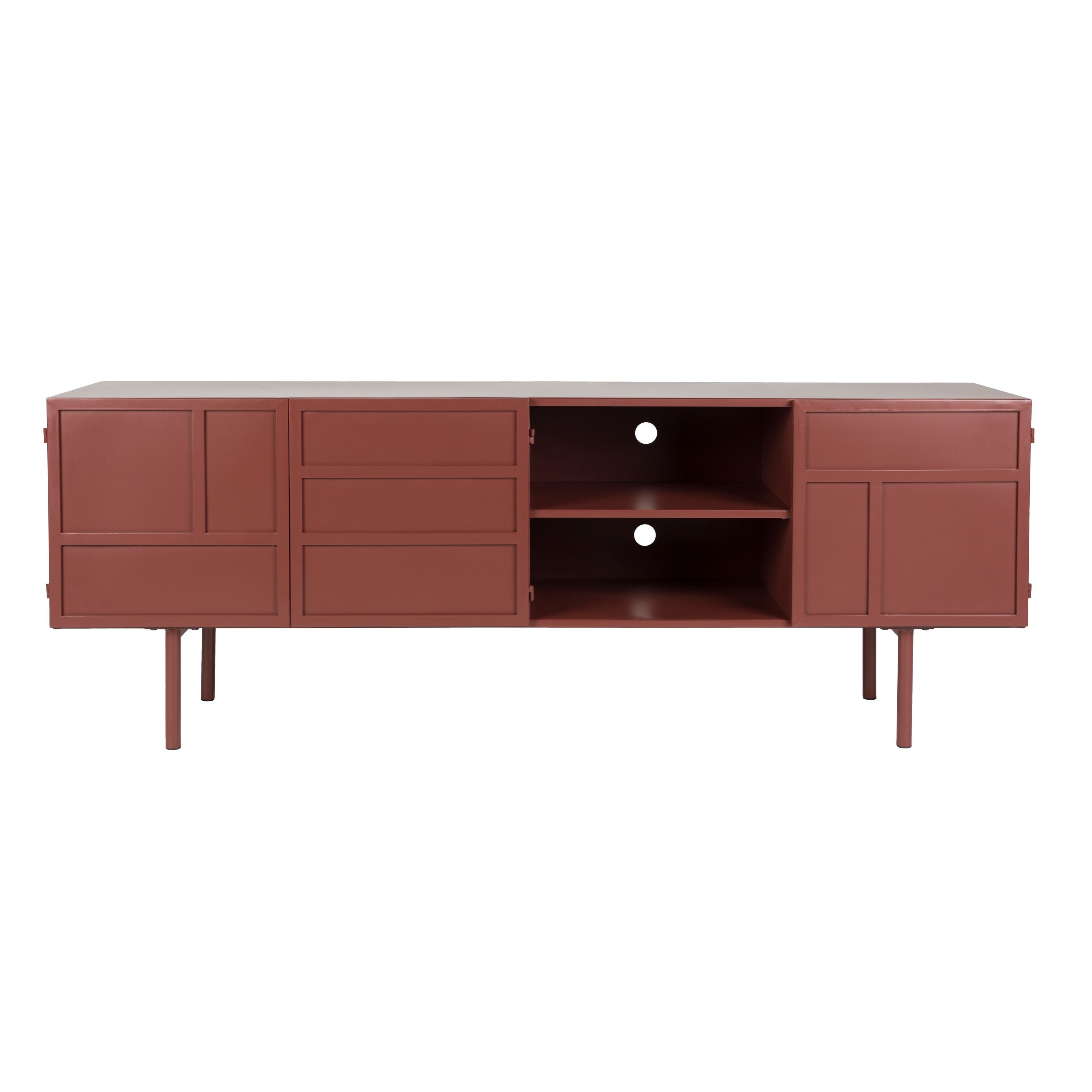 Housecraft Living Davis Dressoir Metaal Bruin/ Rood
