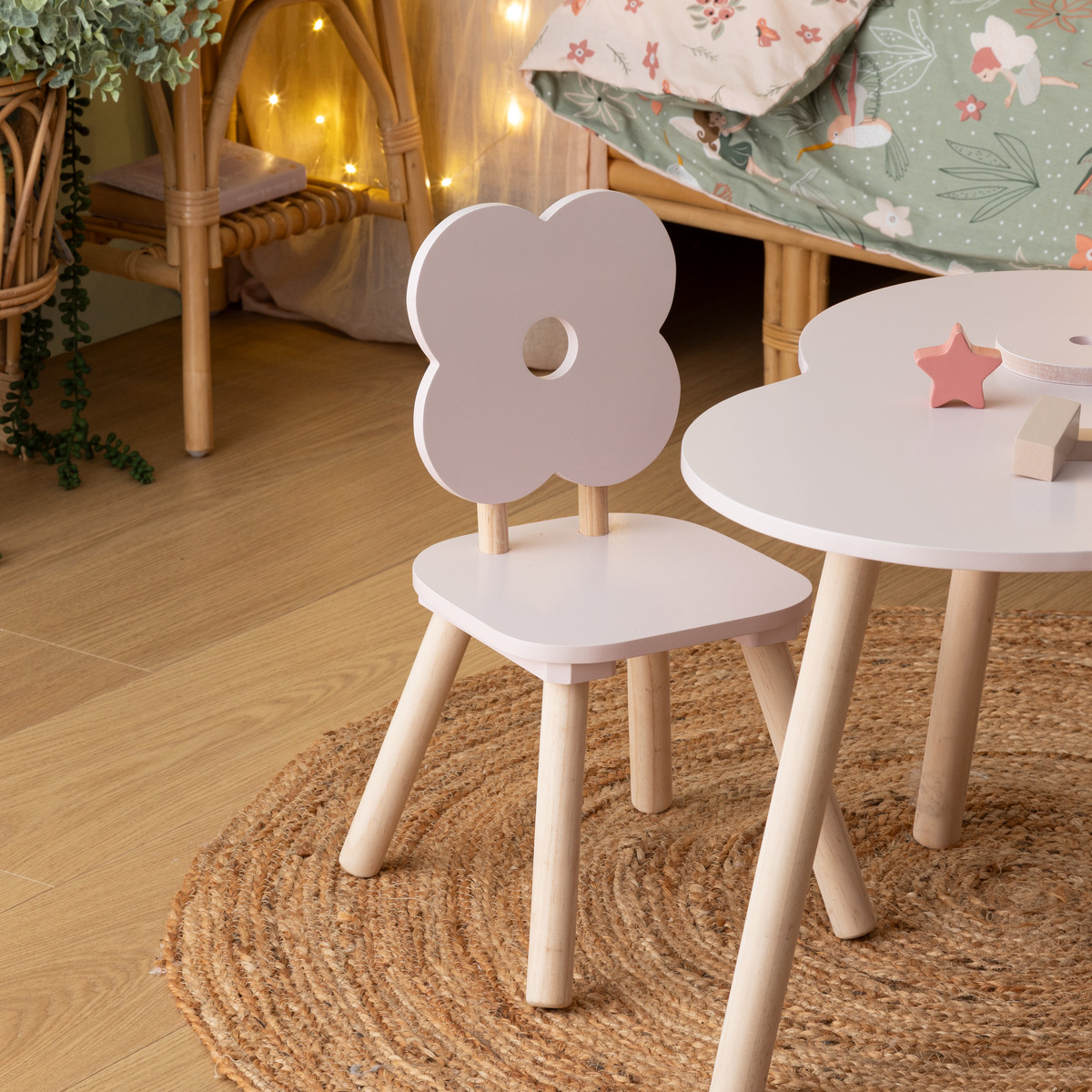 Children's flower chair "Ally" Pink, 1 seat
