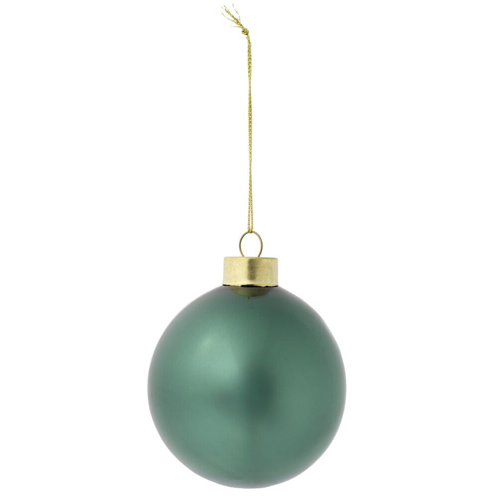Boule de No&euml;l en verre Fantasia Ø8cm (3 modèles doré/vert/rouge)