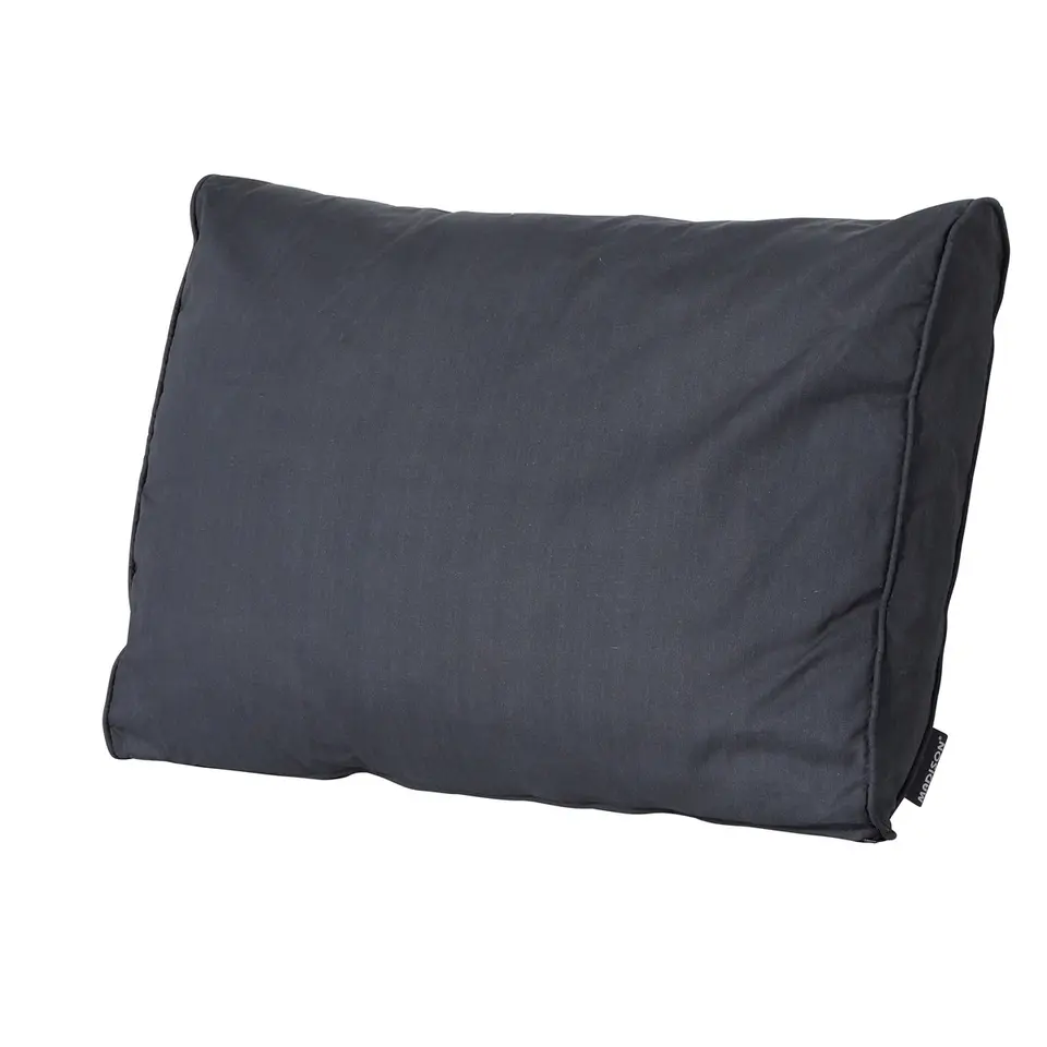 Madison - Lounge Rugkussen Basic black - Ca. 43x73 cm - Set van 2