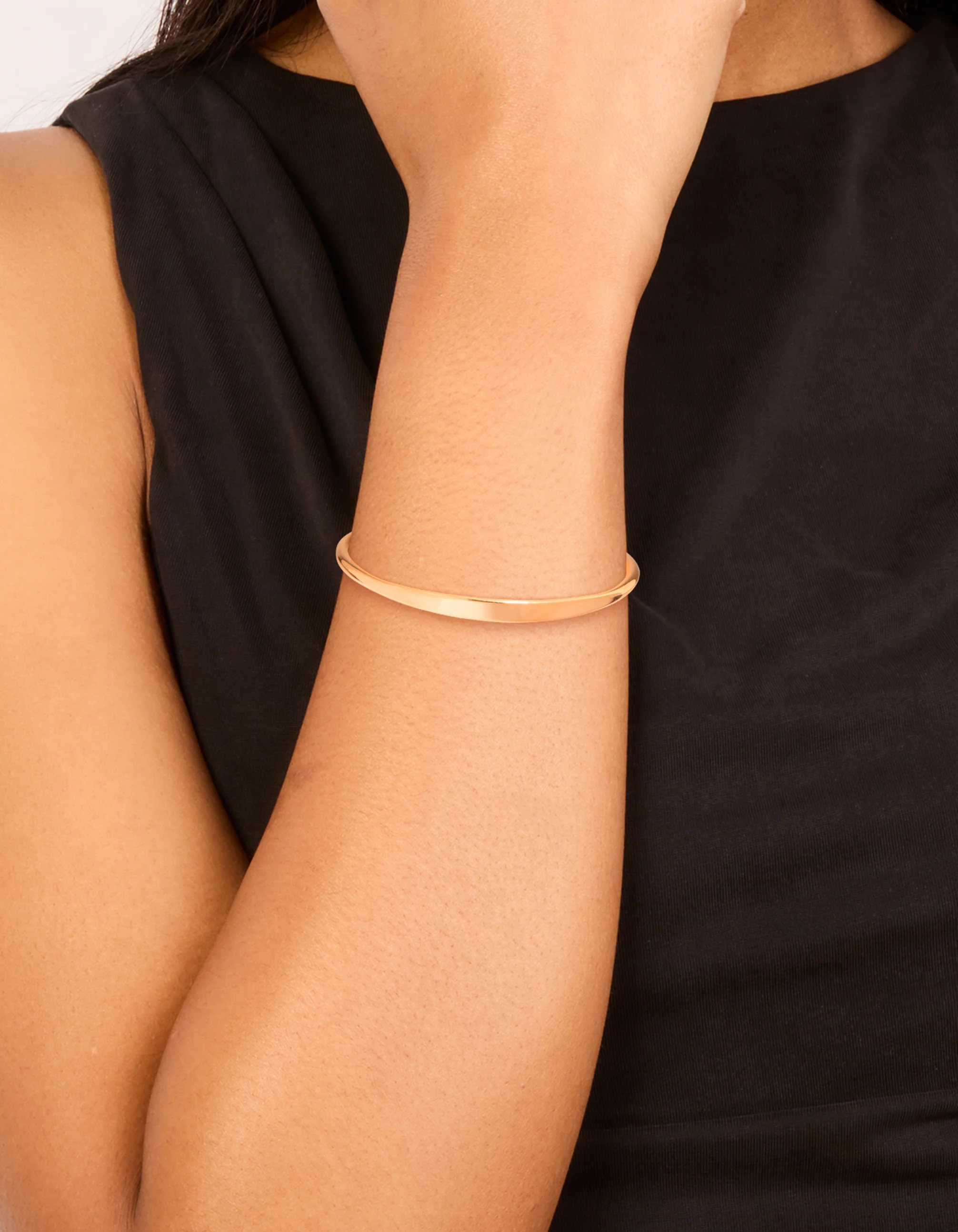 Waterproof Gold Plated Stainless Steel Slim Wrist Cuff
