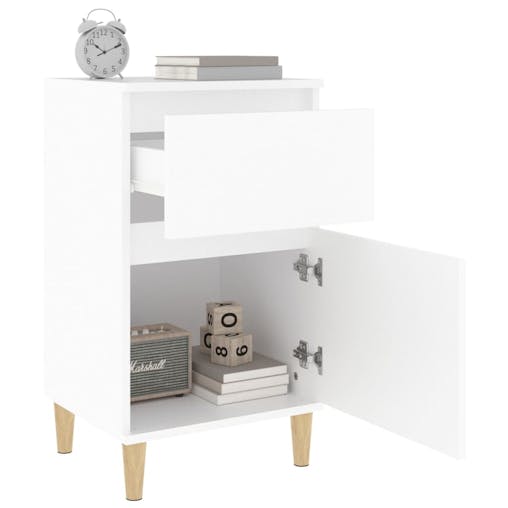 NNEVL Bedside Cabinets 2 pcs White 40x35x70 cm