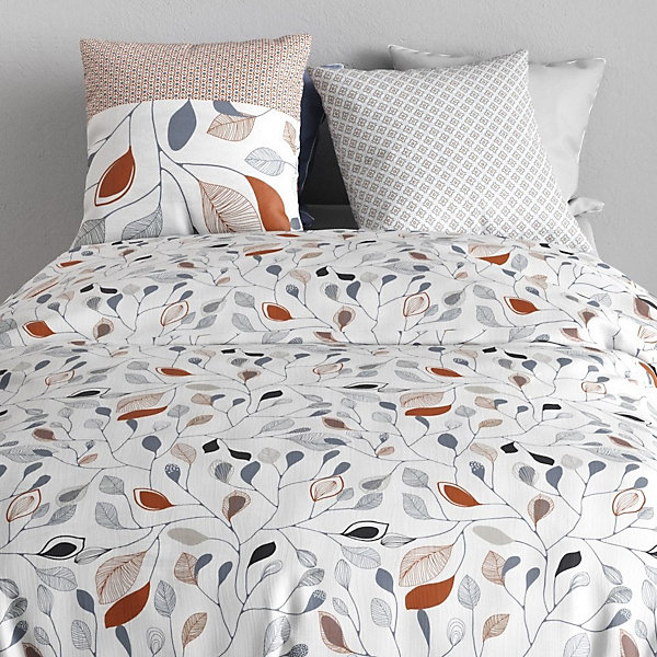 Housse de couette 240x220   2 taies en coton 57 fils