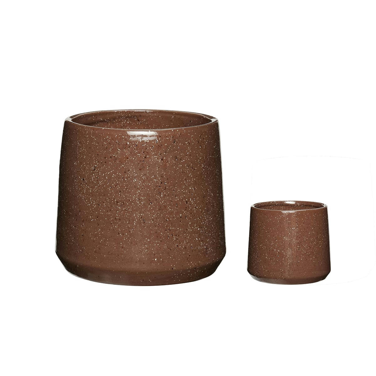 VIBE - Pots en céramique marron (set de 2)