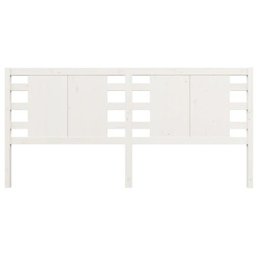 NNEVL Headboard White 186x4x100 cm Solid Wood Pine