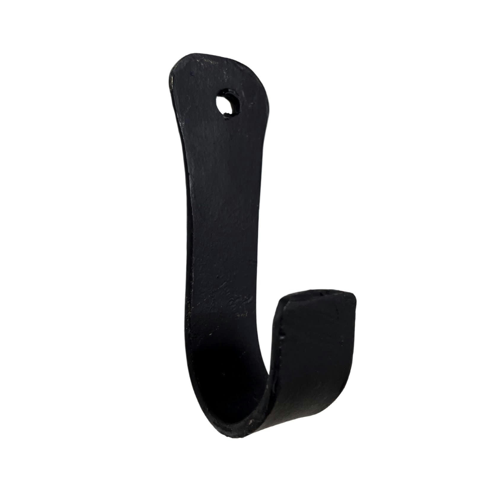 - Patère style industriel brut métal noir 10 cm