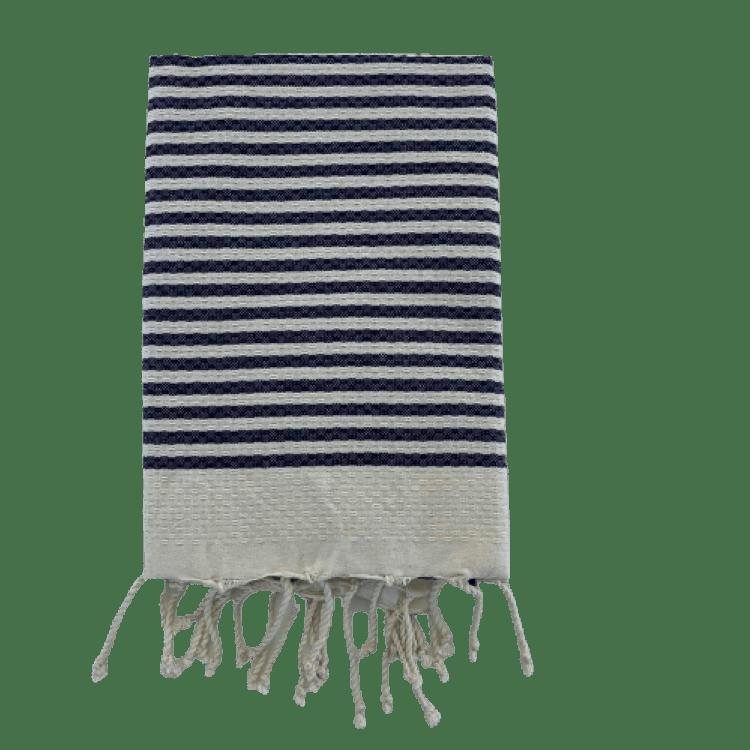 Nid d'abeille - Fouta traditionnelle Yadara Navy 100x200