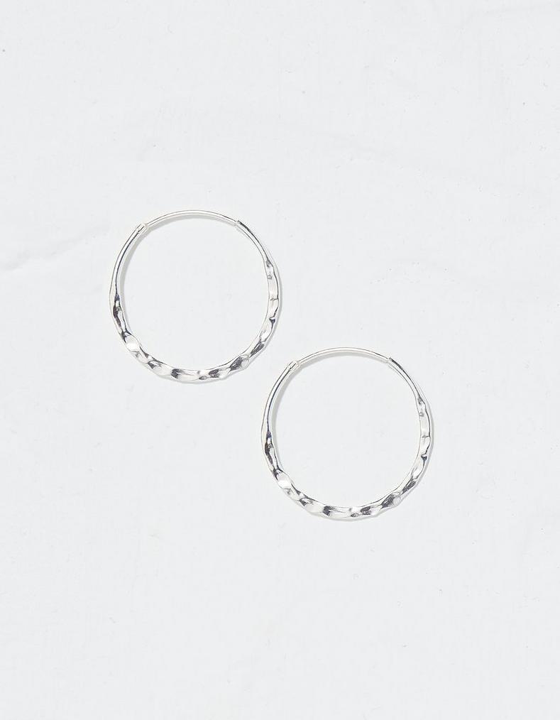 Hammered Hoop Earrings