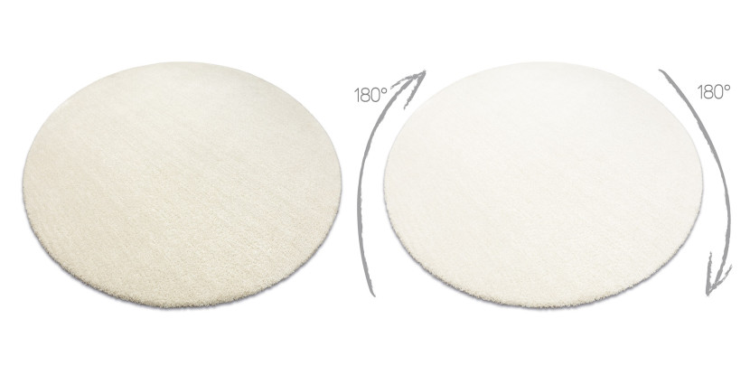 Nowoczesny dywan do prania LATIO 71351056 krem koło 80 cm