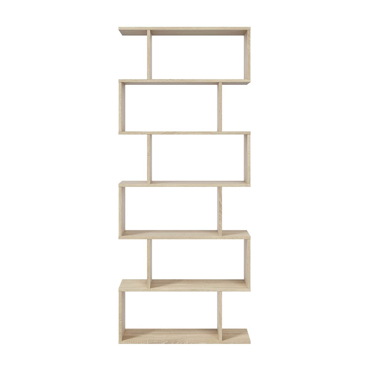 Calicosy - Boekenkast mit 6 compartimenten ATHENA - H192cm - Eikenlook