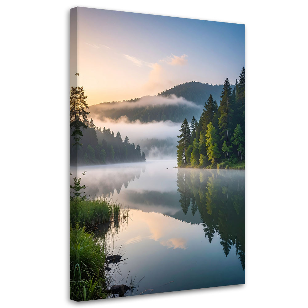 Obraz do salonu sypialni biura, Krajobraz jezioro góry natura 20x30