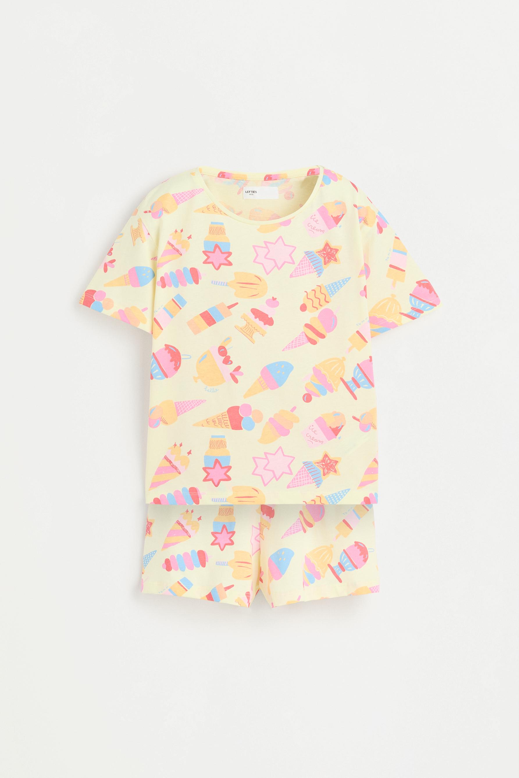 Pijama corto estampado