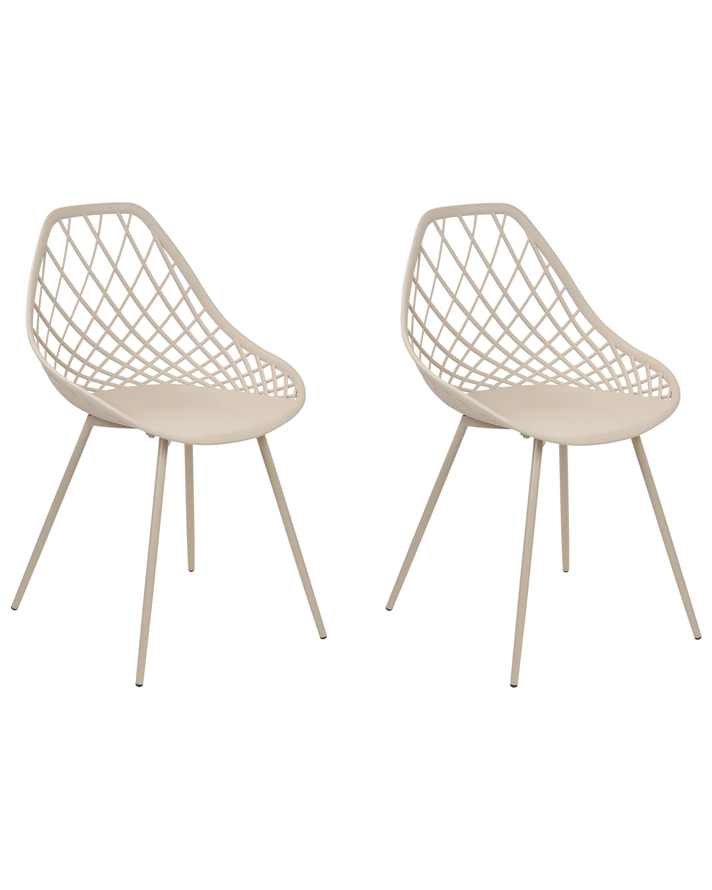 Set of 2 Dining Chairs CANTON II Beige