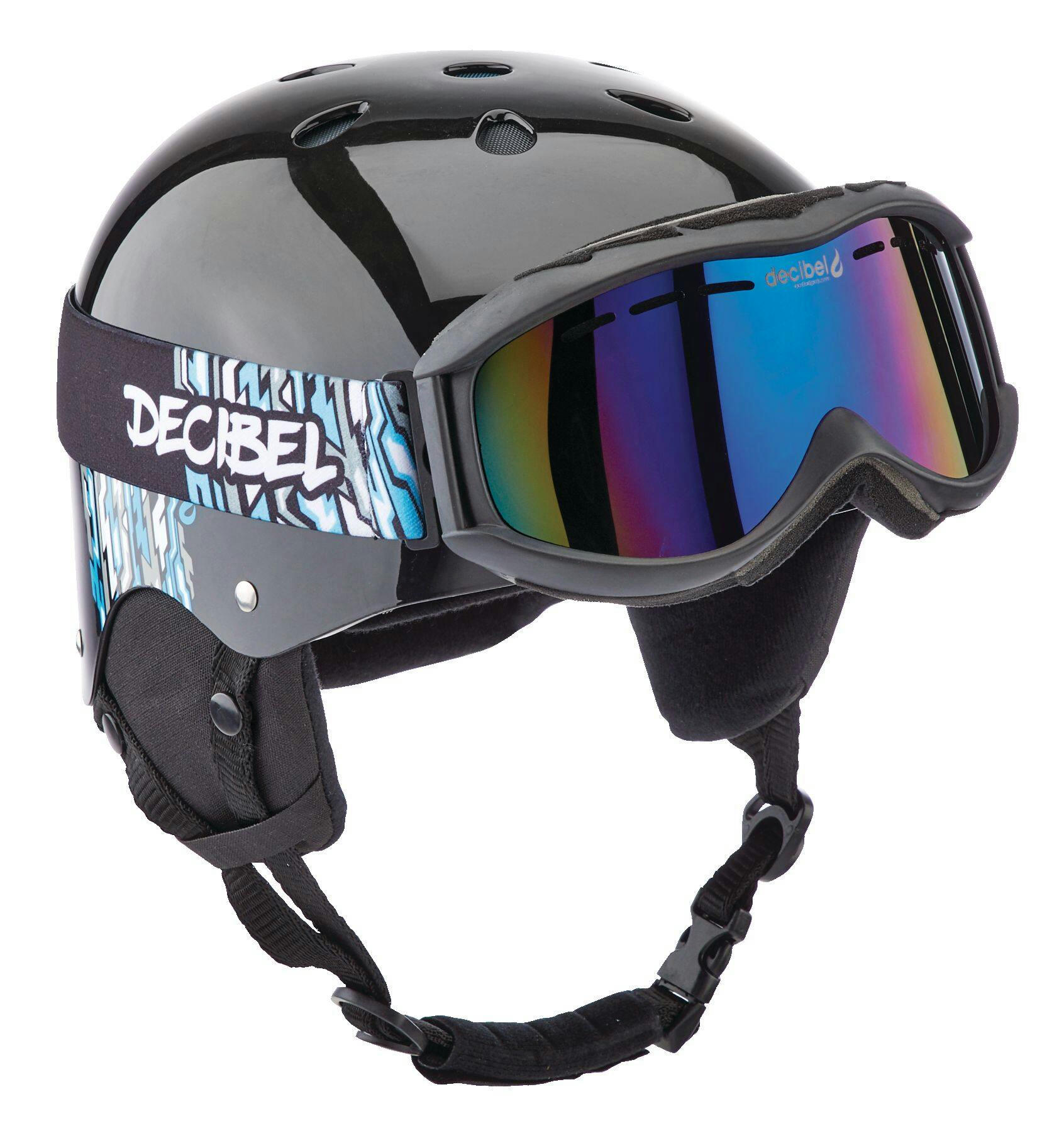 Decibel Youth Kids' Protective Dial-Fit Ski/Snowboard Safety Helmet & Goggles Set