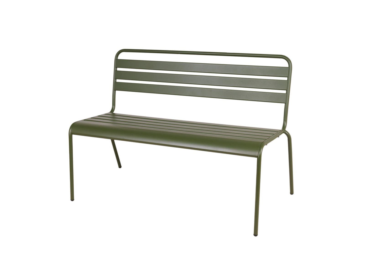MaximaVida metalen tuinbank Max 120 cm olijfgroen