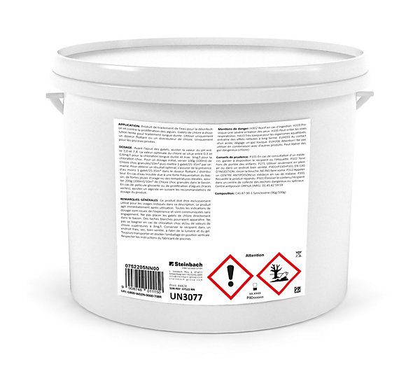 Chlore lent pour piscine galets 200g Ecobrand 5kg