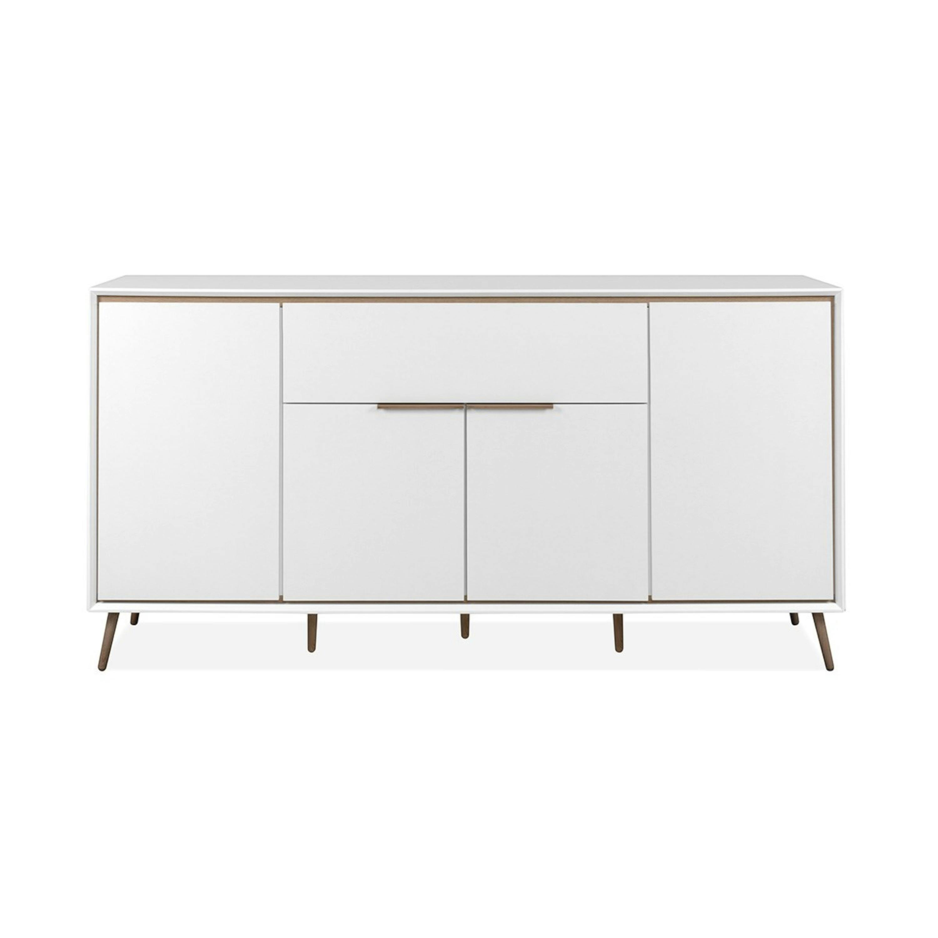 Buffet blanc moderne 4 portes 1 tiroir AVIO