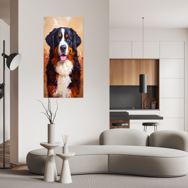 Naklejka samoprzylepna do salonu Feeby Berneński Pies pasterski 40x80