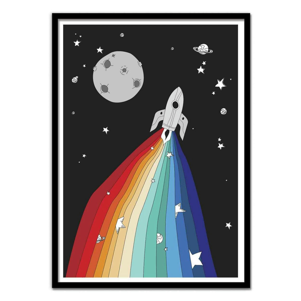NOEL DEL MAR - MAGIC ROCKET - Affiche d'art enfant 50 x 70 cm