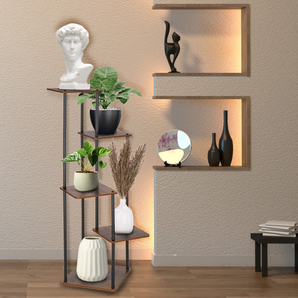 Kwietnik metalowy 5 półek 105,5 cm nowoczesny stojak na kwiaty loft