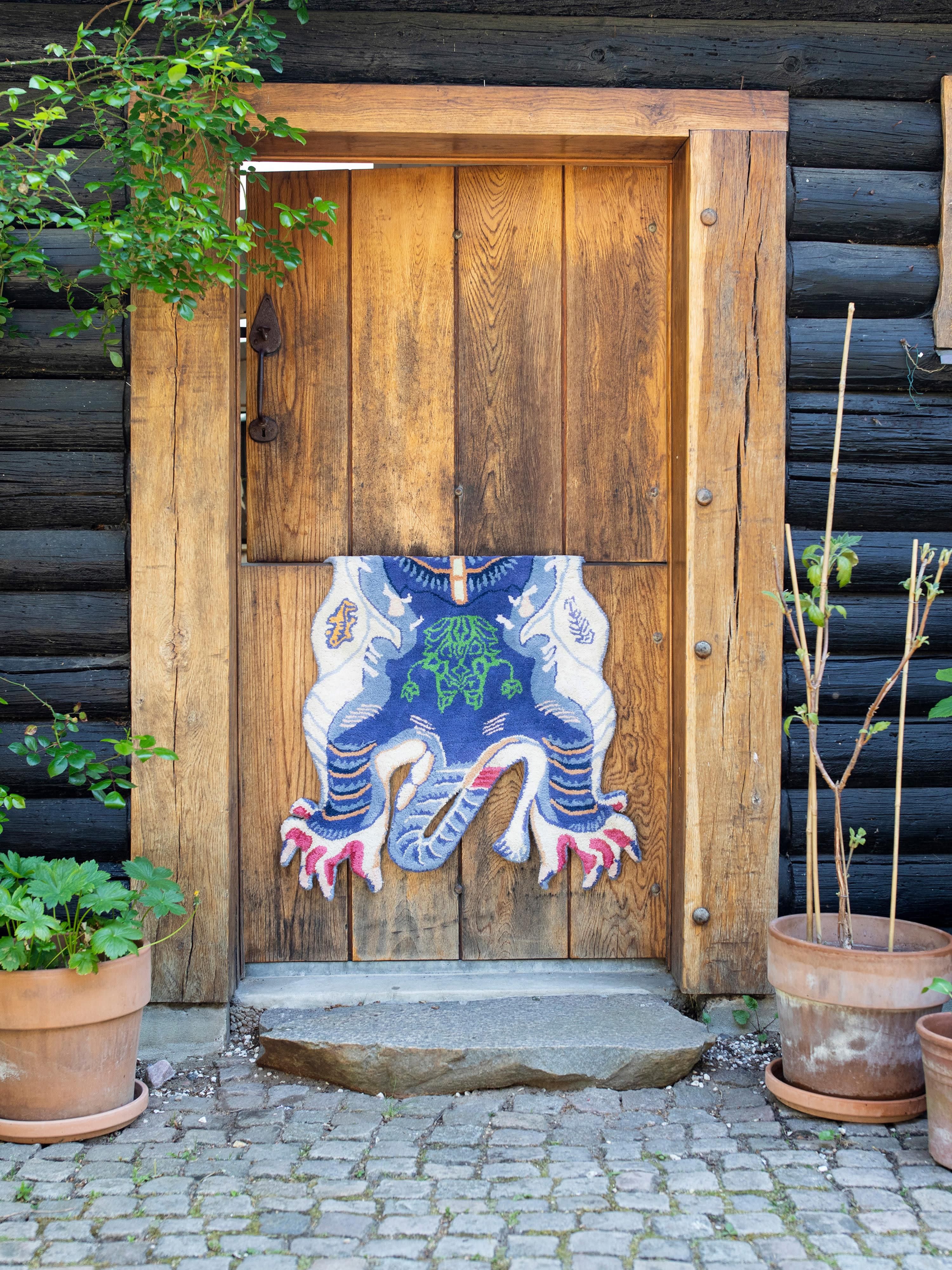 Handgetufteter Wollteppich Dragon